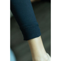 Lilla -   Black Fleece Full Length Leggings with Pockets