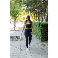 Billie- Blue Panel Full Length Leggings