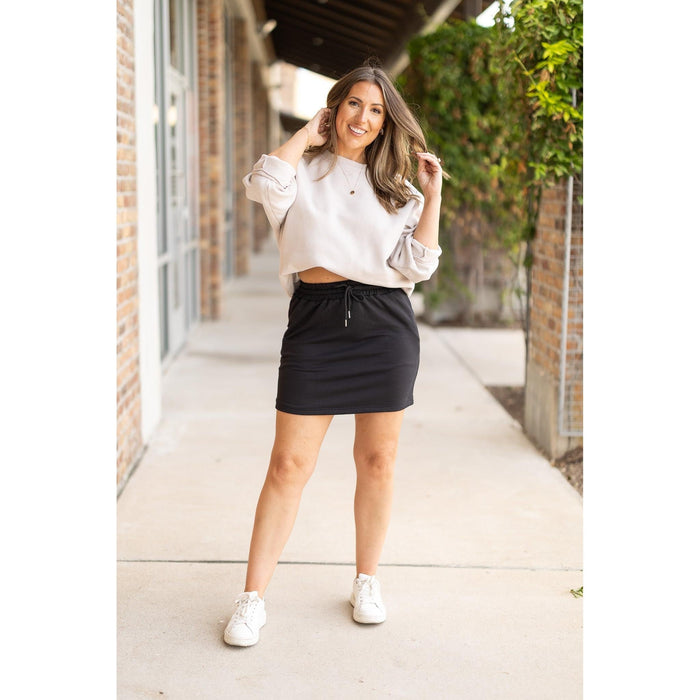 The Janet Fleece Jogger Skirt