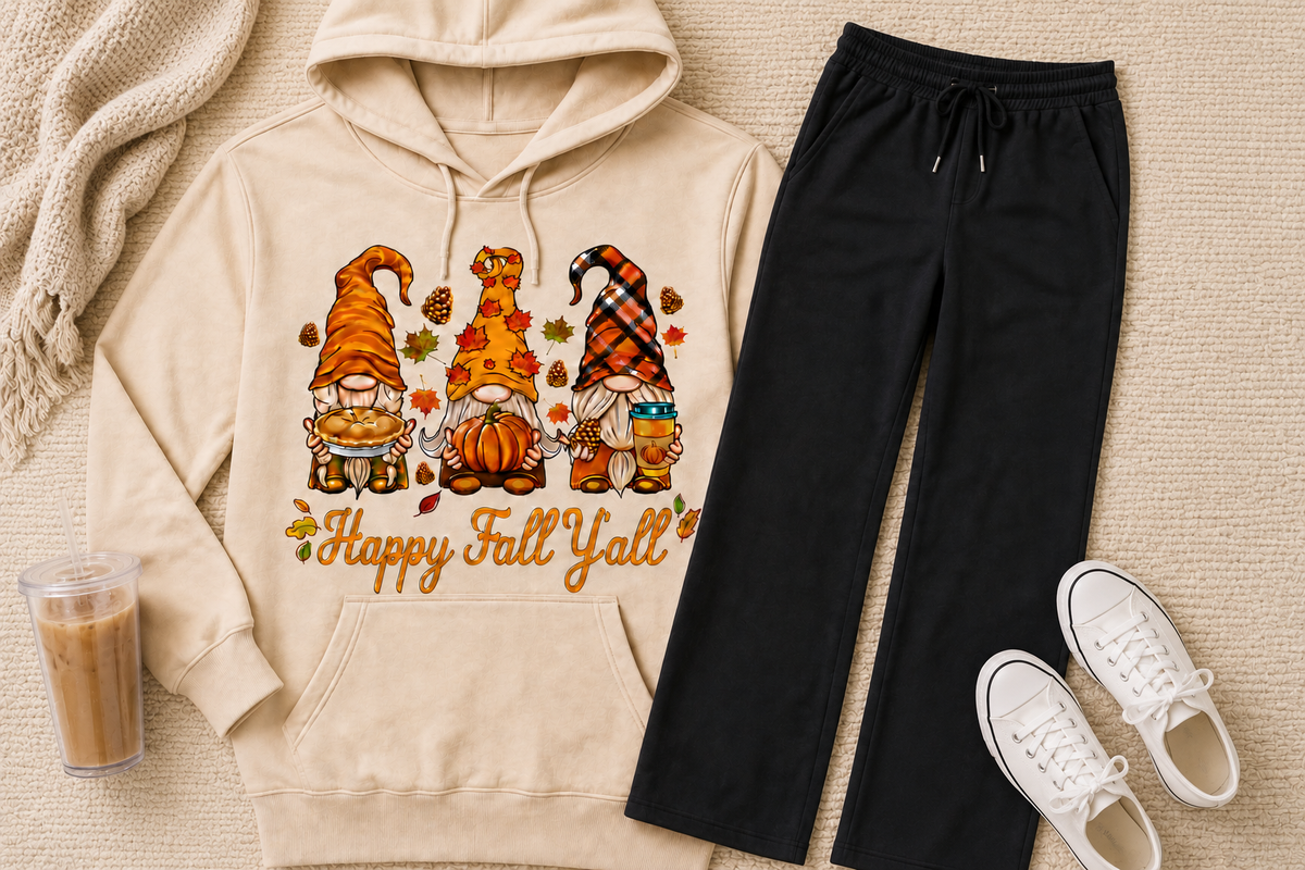 Happy Fall Y'all Graphic HOODIE