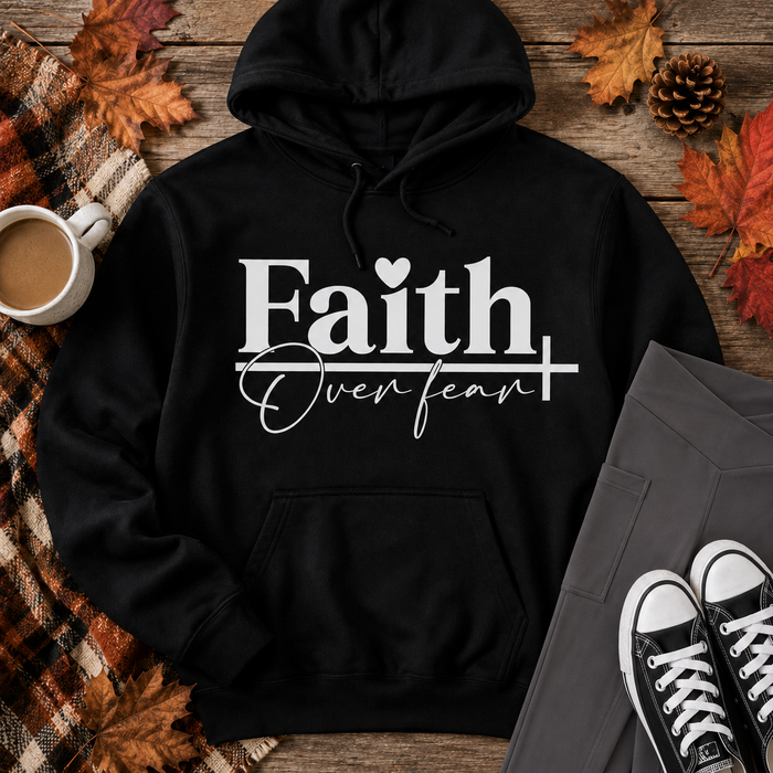 Faith Over Fear Black Graphic HOODIE