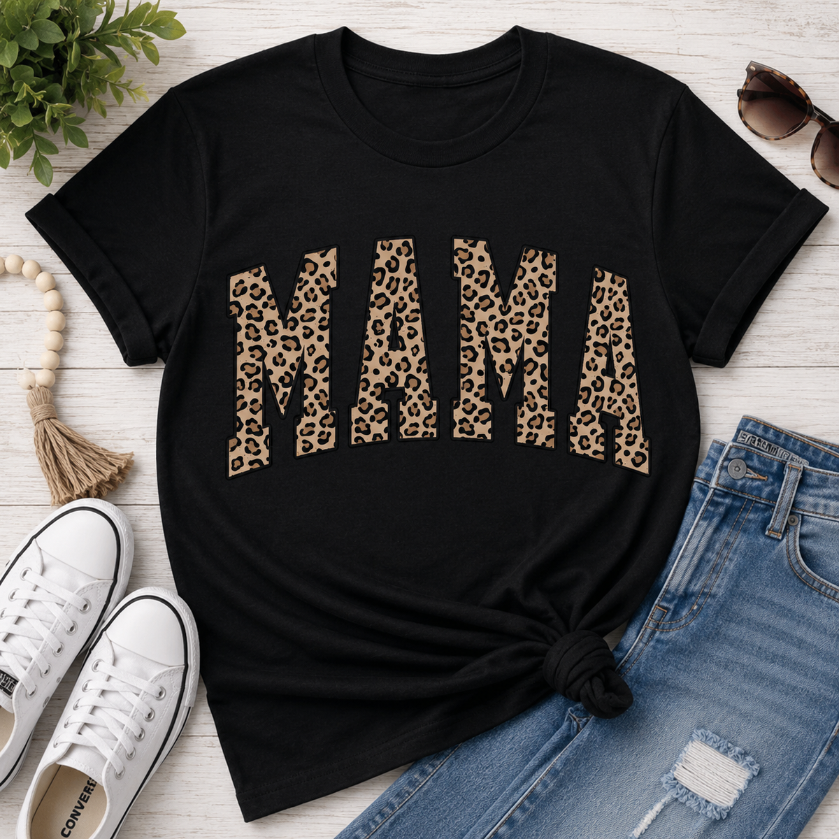 Mama Leopard Graphic Tee