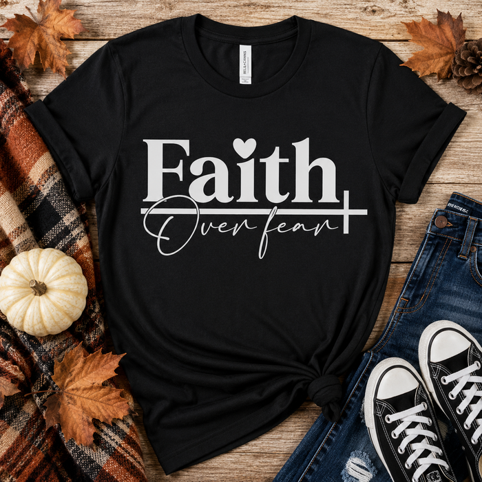 Faith Over Fear Black CREWNECK Graphic Tee