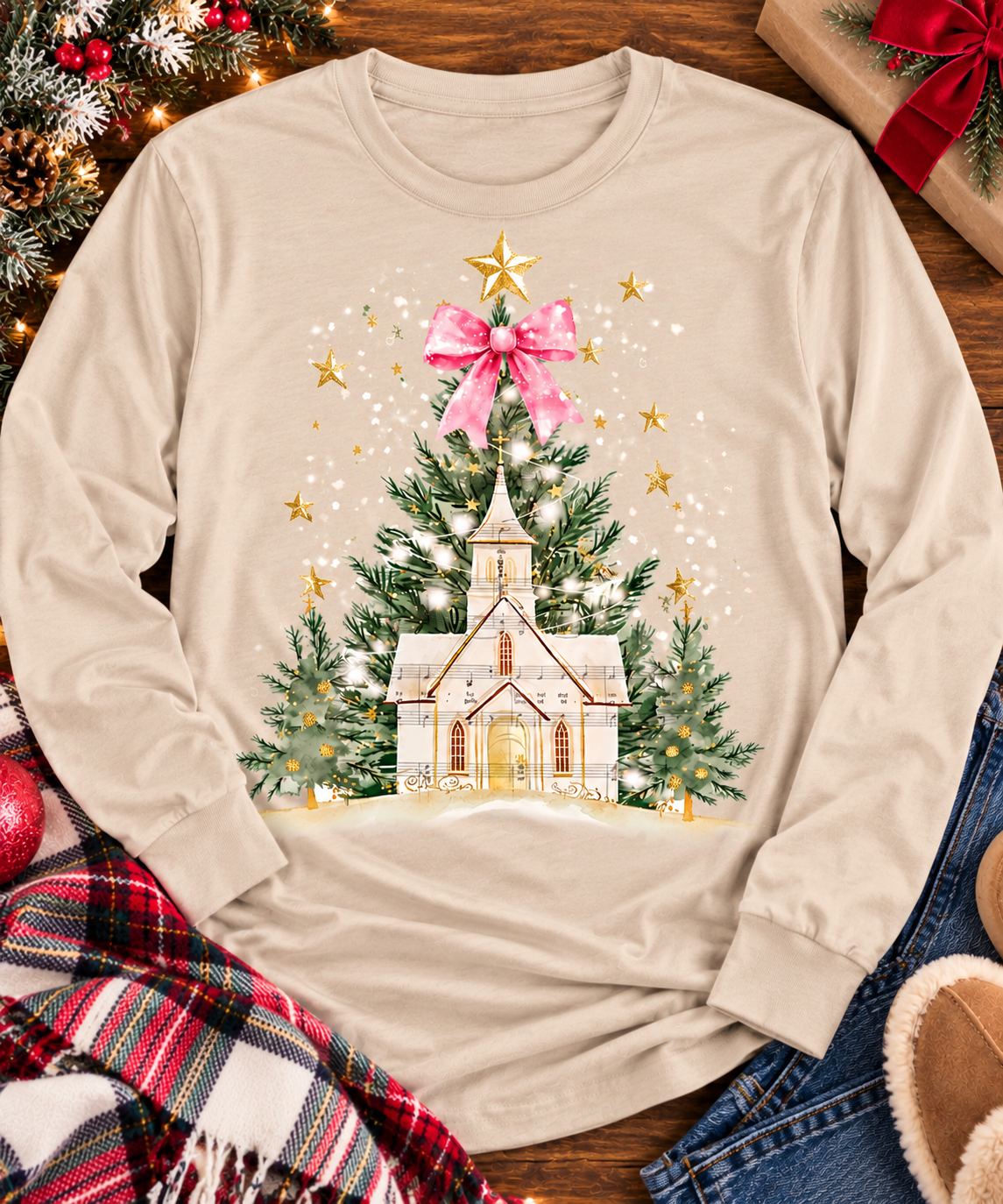 Oh Come Let us Adore Him Graphic Apparel