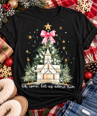Oh Come Let us Adore Him Graphic Apparel