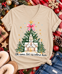 Oh Come Let us Adore Him Graphic Apparel