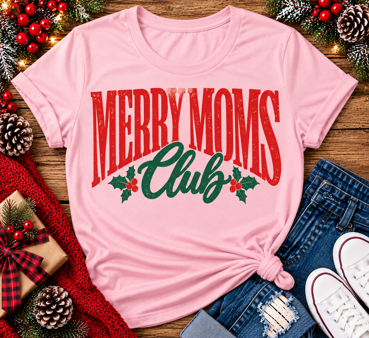 Merry Moms Club Graphic Apparel