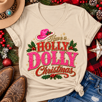 Holly Dolly Christmas Graphic Apparel