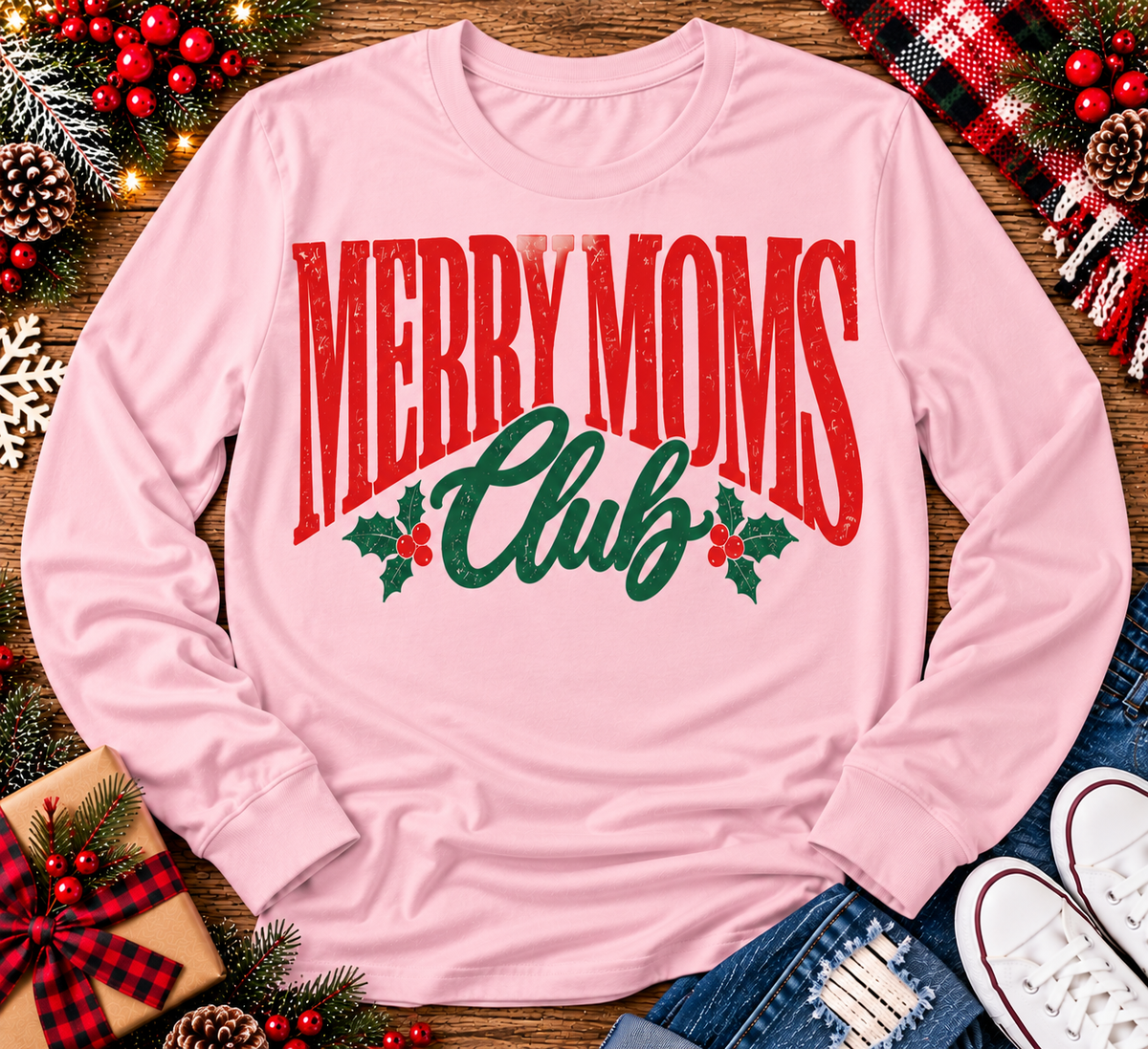 Merry Moms Club Graphic Apparel