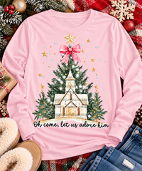 Oh Come Let us Adore Him Graphic Apparel