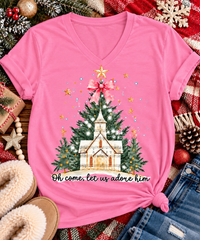 Oh Come Let us Adore Him Graphic Apparel