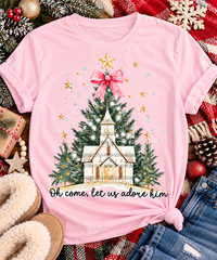 Oh Come Let us Adore Him Graphic Apparel