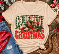 Country Christmas Graphic Apparel