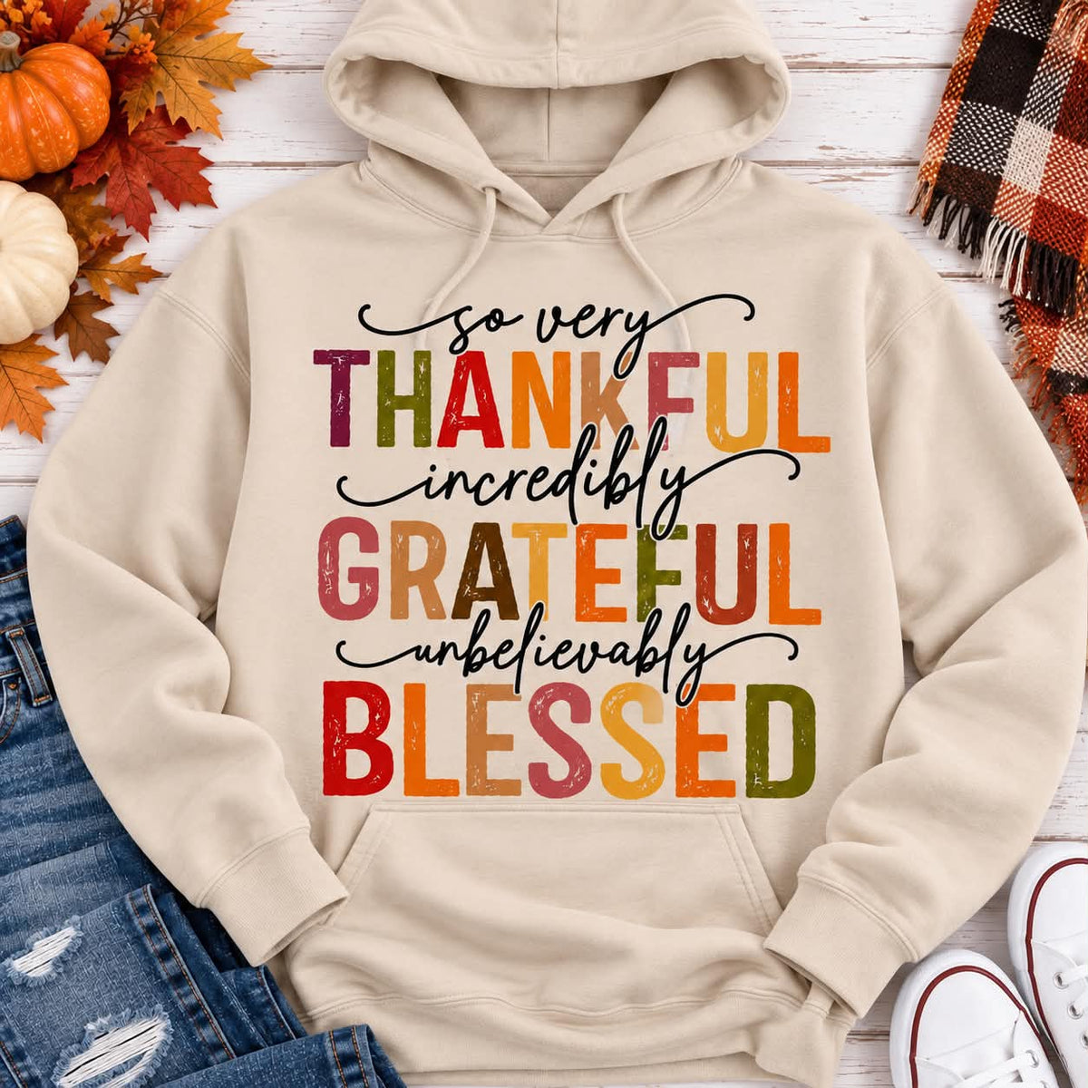 Thankful Grateful Blessed Graphic Apparel