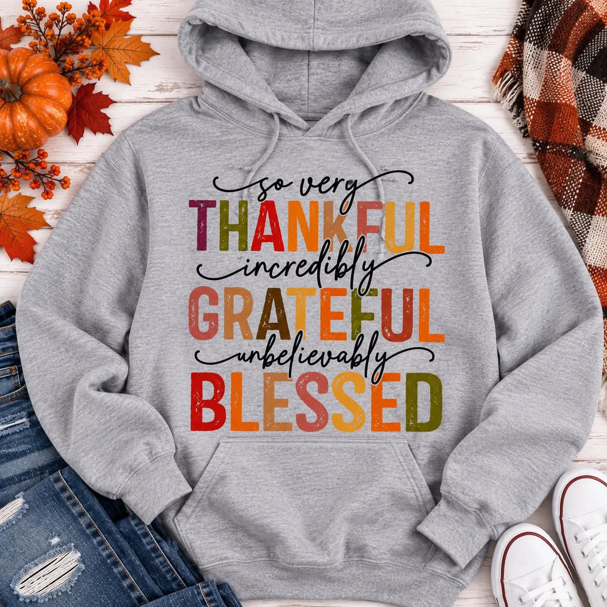 Thankful Grateful Blessed Graphic Apparel