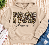 Pray Colossians 4:2 Graphic Apparel