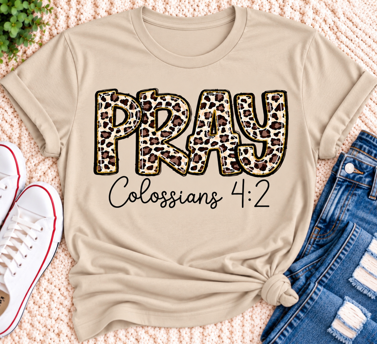Pray Colossians 4:2 Graphic Apparel