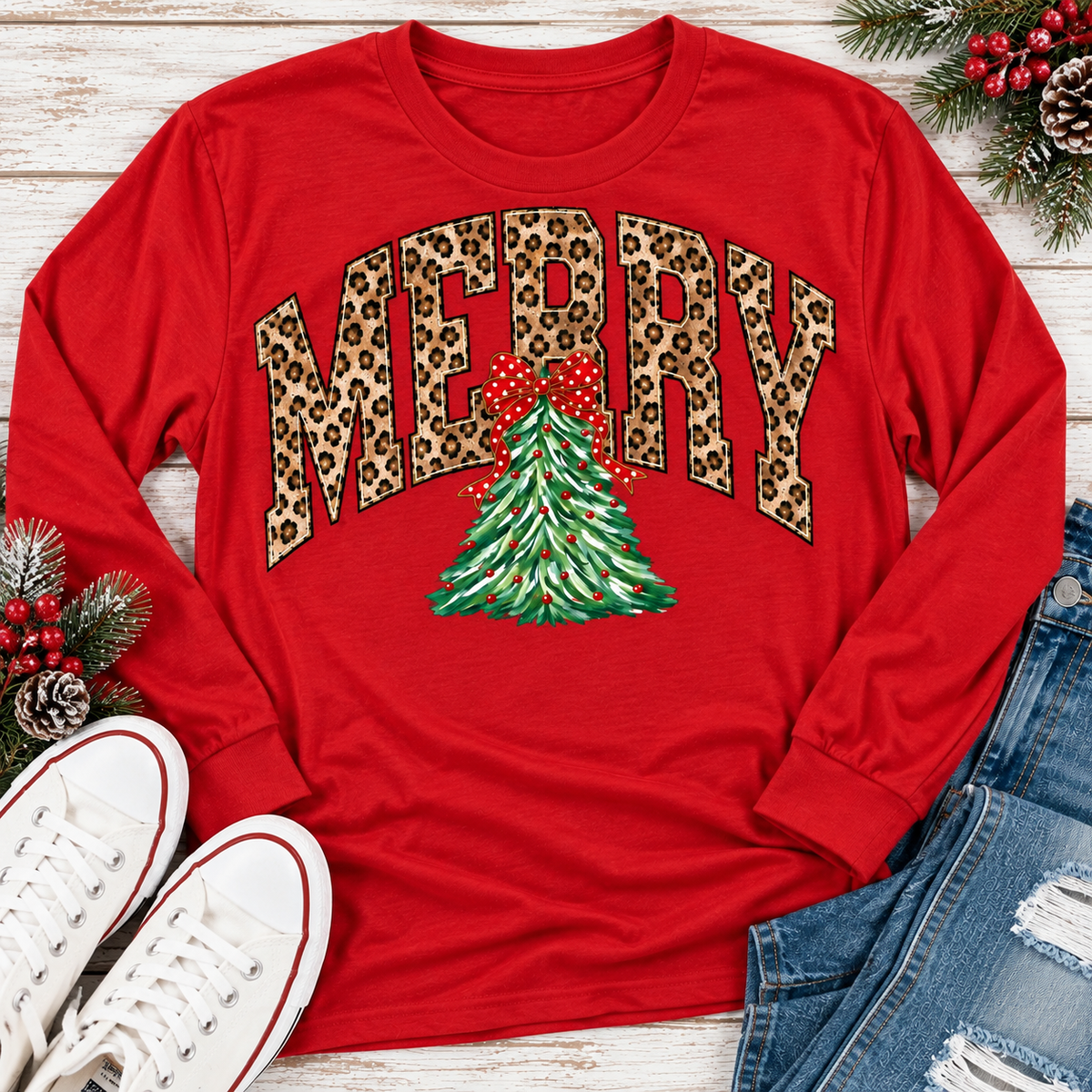 Merry Leopard Graphic Apparel