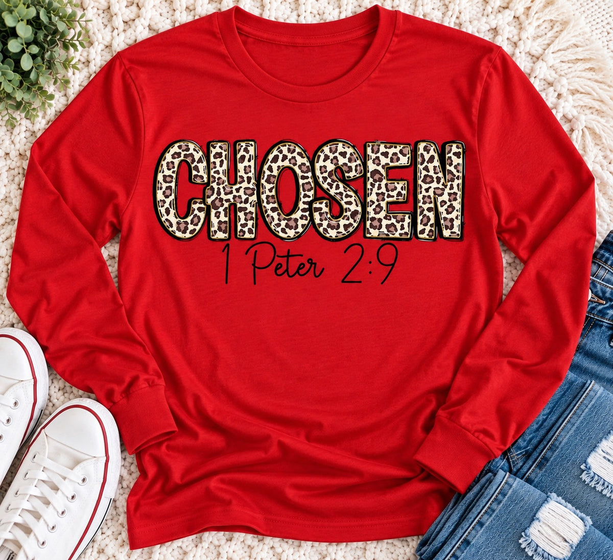 Chosen 1 Peter 2:9 Graphic Apparel