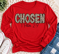 Chosen 1 Peter 2:9 Graphic Apparel