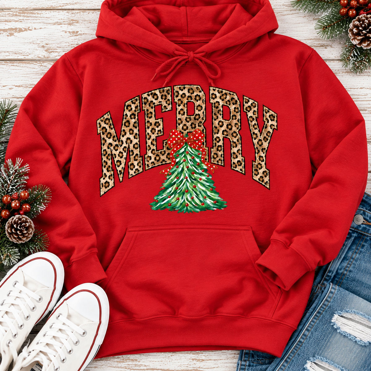Merry Leopard Graphic Apparel