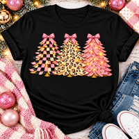 Girly Christmas Trees Graphic Apparel