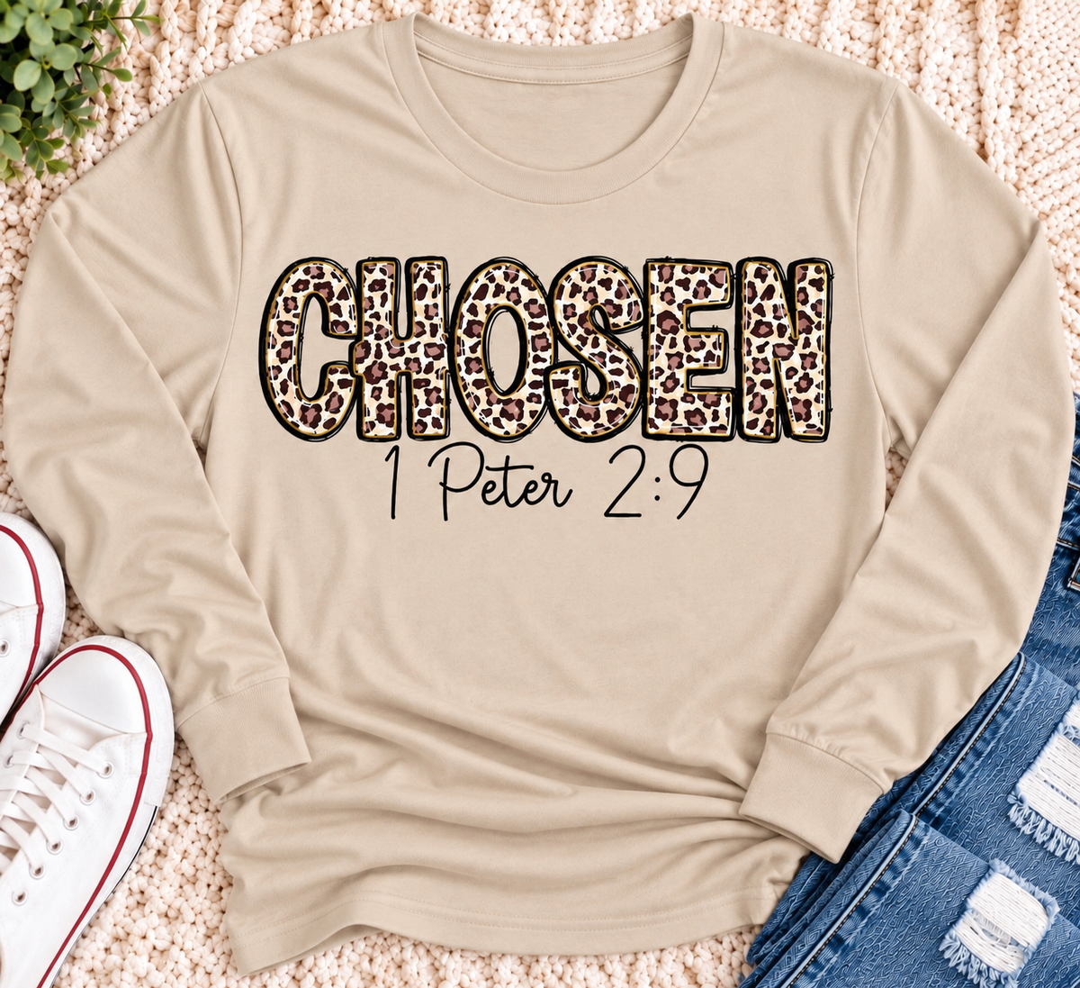 Chosen 1 Peter 2:9 Graphic Apparel